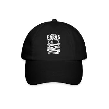 Certains papas jouent au football à la tronçonneuse cool - Casquette classique - noir/noir - Devant