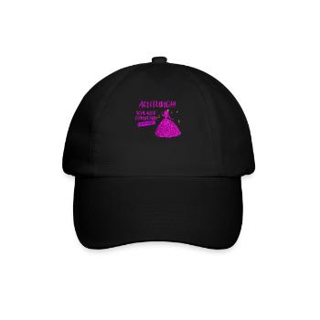 Achtung! Schlagerprinzessin unterwegs - Baseballkappe - Schwarz/Schwarz - Vorne