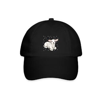 Bébé agneau Mouton Joyeux Pâques Mouton des neiges - Casquette classique - noir/noir - Devant