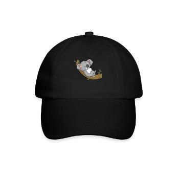 Koala - relaxed on branch - Baseball Cap - black/black - Front