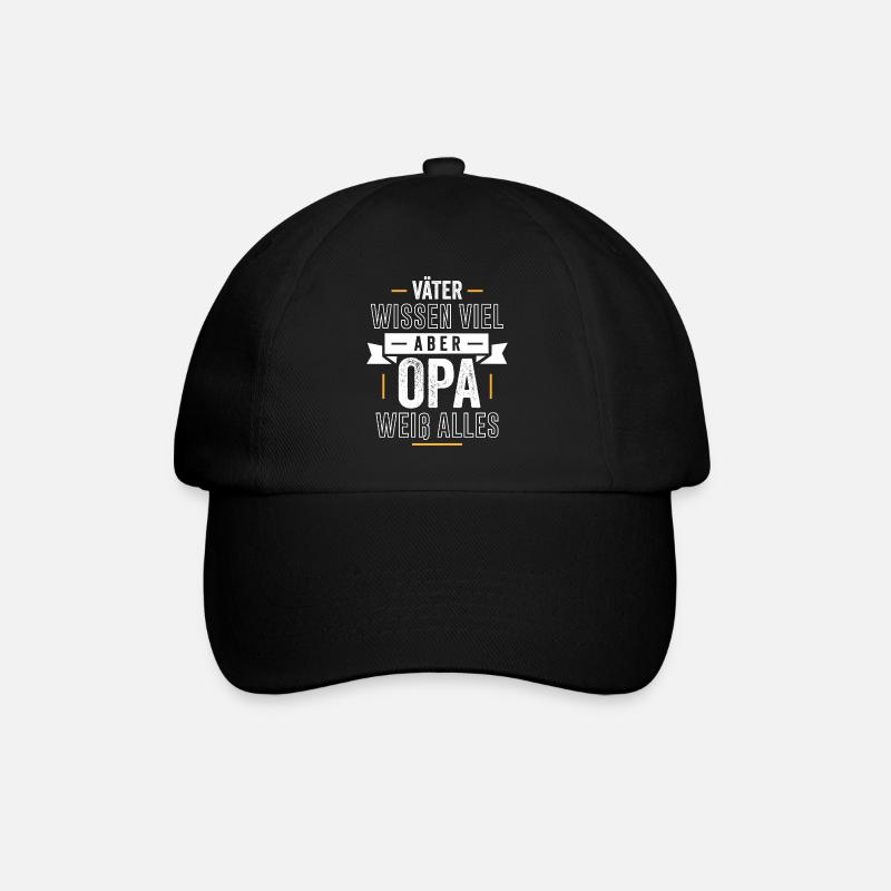 OPA WEIß ALLES - Baseballkappe - Schwarz/Schwarz