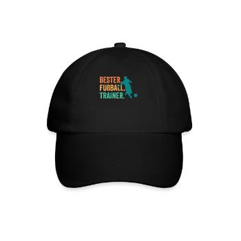 Fußball Trainer - Baseballkappe - Schwarz/Schwarz - Vorne