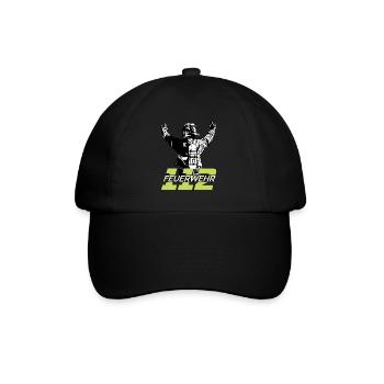 Feuerwehrmann 112 Feuerwehr Lebensretter Geschenk - Baseballkappe - Schwarz/Schwarz - Vorne