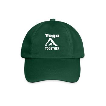 Yoga together cat woman yoga exercise yoga training - Baseball Cap - bottle green - Front