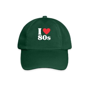 80 amour coeur nostalgie cadeau anniversaire - Casquette classique - vert bouteille - Devant