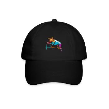 Hunde Agility Geschenk - Baseballkappe - Schwarz/Schwarz - Vorne