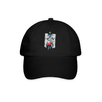 Rocker teckel sur cadeau de motard moto 1187 - Casquette classique - noir/noir - Devant