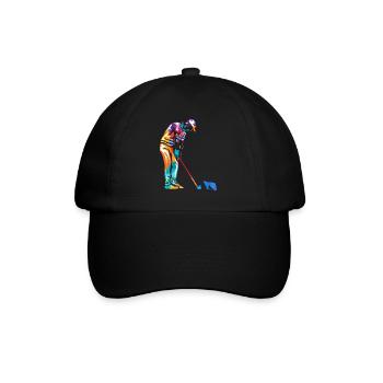 Minigolf - Baseballkappe - Schwarz/Schwarz - Vorne