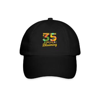 35. Geburtstag 35 Jahre alte Geschenkidee - Baseballkappe - Schwarz/Schwarz - Vorne