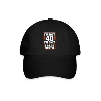 40th birthday - Baseball Cap - black/black - Front