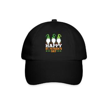 Happy St Patricks Day Irische Zwerge Kleeblatt - Baseballkappe - Schwarz/Schwarz - Vorne