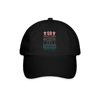 Richtig Coole Tochter Beste Tochter Geschenk Damen - Baseballkappe - Schwarz/Schwarz - Vorne