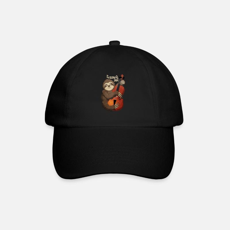 Faultier - Baseballkappe - Schwarz/Schwarz