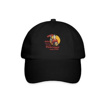 Thüringer vom Grill - Baseballkappe - Schwarz/Schwarz - Vorne