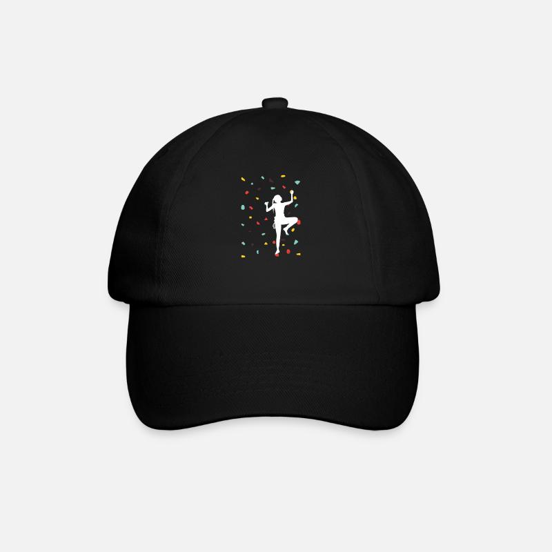 Klettern - Bouldern Boulder Frauen Mädchen - Baseballkappe - Schwarz/Schwarz
