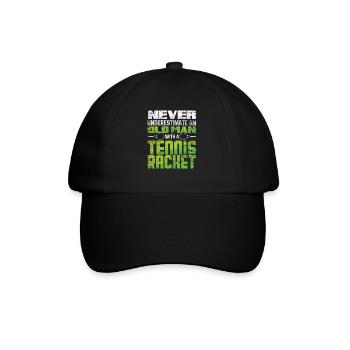 Tennis Opa - Baseballkappe - Schwarz/Schwarz - Vorne