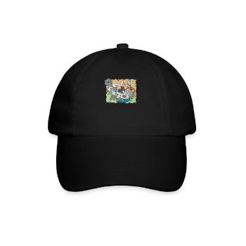 RPG Pen and Paper Dice D20 Dragons RPG chiens ronde - Casquette classique - noir/noir - Devant