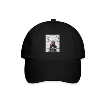 Tasse drôle de renne de prison prise pour Noël - Casquette classique - noir/noir - Devant