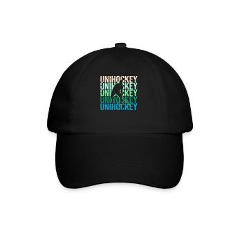 Unihockey - Baseballkappe - Schwarz/Schwarz - Vorne