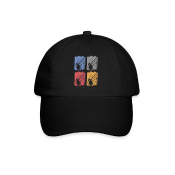 Dudelsack - Baseballkappe - Schwarz/Schwarz - Vorne