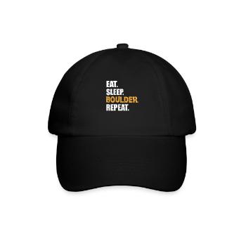 EAT SLEEP BOULDER REPEAT Climbing Climbing Wall - Baseball Cap - black/black - Front