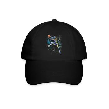 Basketballer - Basketball - BBall - Basket Ball - Baseballkappe - Schwarz/Schwarz - Vorne