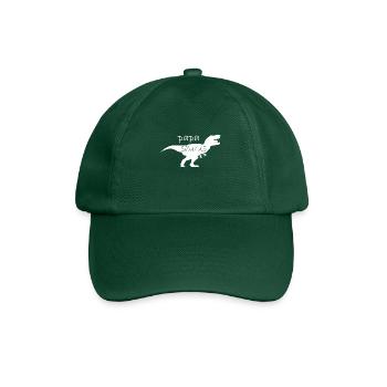 Papa Dino TRex funny gift partner look - Baseball Cap - bottle green - Front