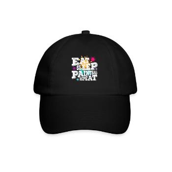 Eat Sleep Paintball Repeat - Baseball Cap - black/black - Front