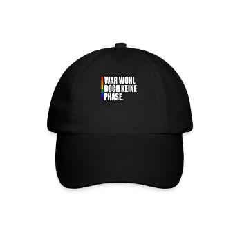 Keine Phase LGBT Gay Pride Coming Out CSD - Baseballkappe - Schwarz/Schwarz - Vorne