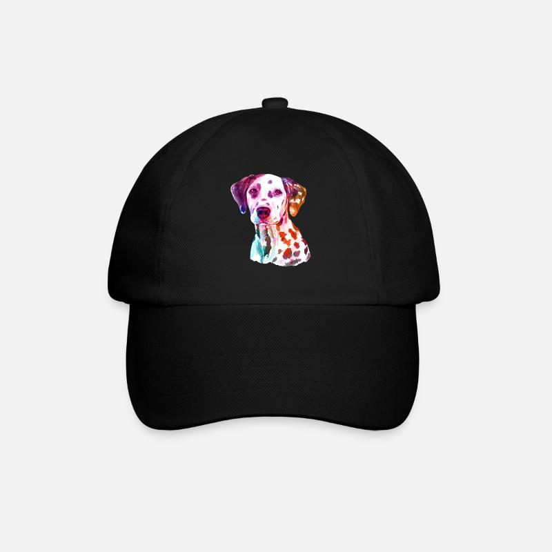 Chien cadeau dalmatien - Casquette classique - noir/noir