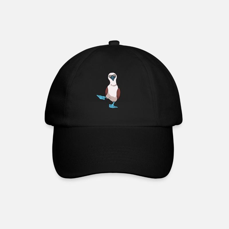 Blaufußtölpel Lustiger Meeresvogel Blauer Vogel - Baseballkappe - Schwarz/Schwarz