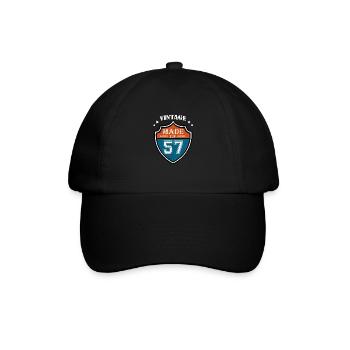 Vintage Made In 57 Sport 1957 Cadeau anniversaire - Casquette classique - noir/noir - Devant