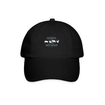Friends not Food retro - Baseball Cap - black/black - Front