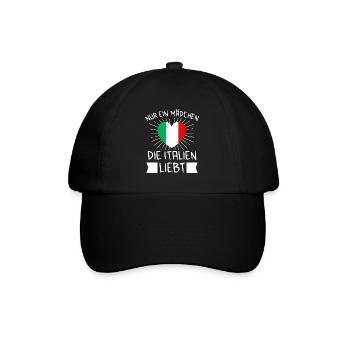 Italien Italiener Italienerin Geschenk - Baseballkappe - Schwarz/Schwarz - Vorne