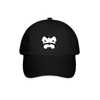 Panda Pandabär Liebe Herzen Frauen Männer Kinder - Baseballkappe - Schwarz/Schwarz - Vorne