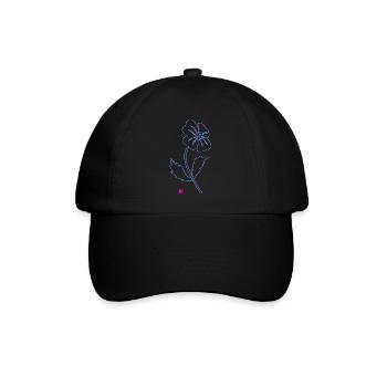 Vaporwave Aesthetic Blume Frauen Männer Kinder - Baseballkappe - Schwarz/Schwarz - Vorne