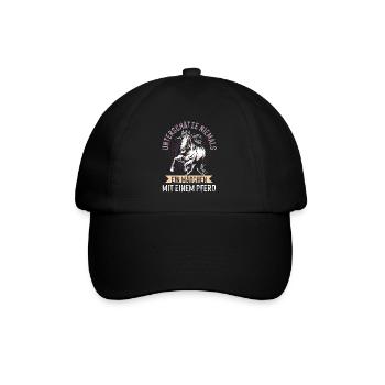 Pferd Reitersprüche Mädchen - Baseballkappe - Schwarz/Schwarz - Vorne