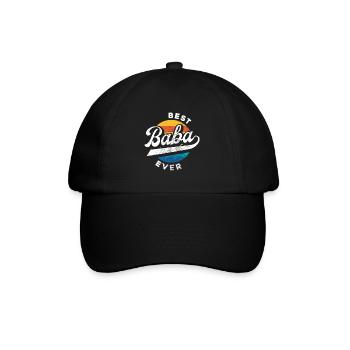 Best Baba Ever Türkischer Vater Papa Türkei Retro - Baseballkappe - Schwarz/Schwarz - Vorne