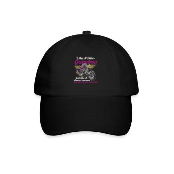 Ich bin ein Biker-Oma-Druck - Cooles Oma-Design - Baseballkappe - Schwarz/Schwarz - Vorne