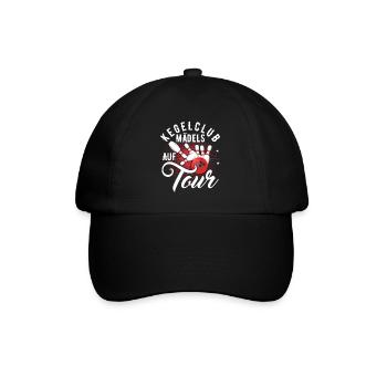 Kegelclub Mädels Auf Tour - Baseballkappe - Schwarz/Schwarz - Vorne