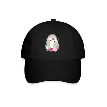 Idée de cadeau d'anniversaire Lama Flower Power - Casquette classique - noir/noir - Devant