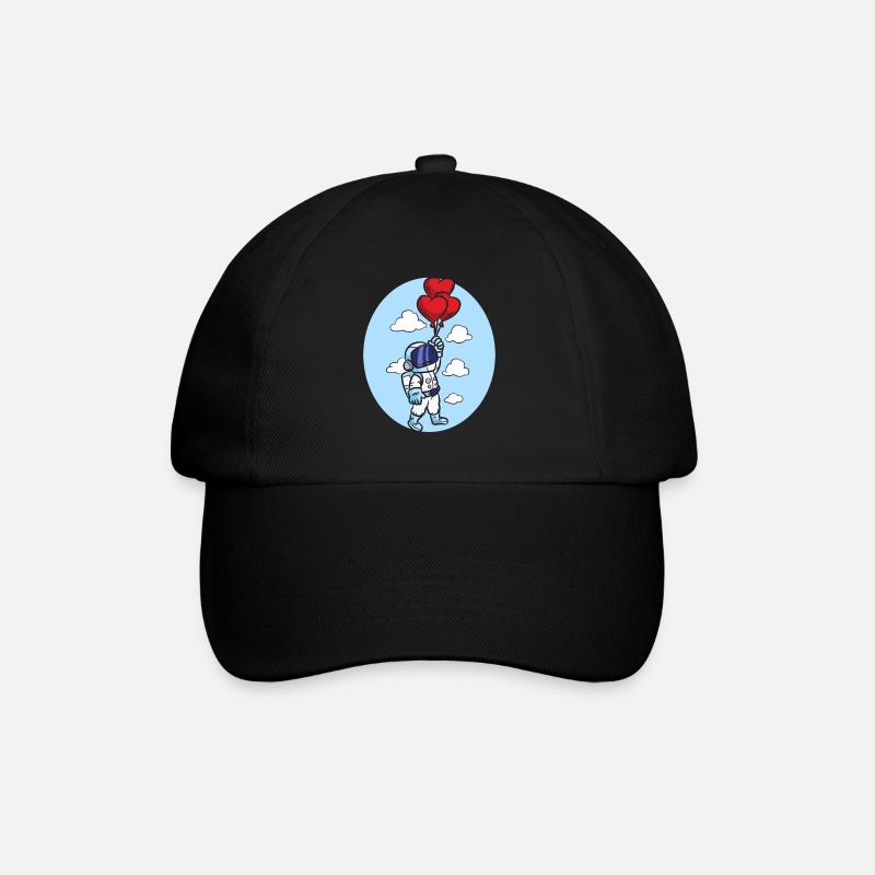 ASTRONAUT HEART BALLON - Baseballkappe - Schwarz/Schwarz