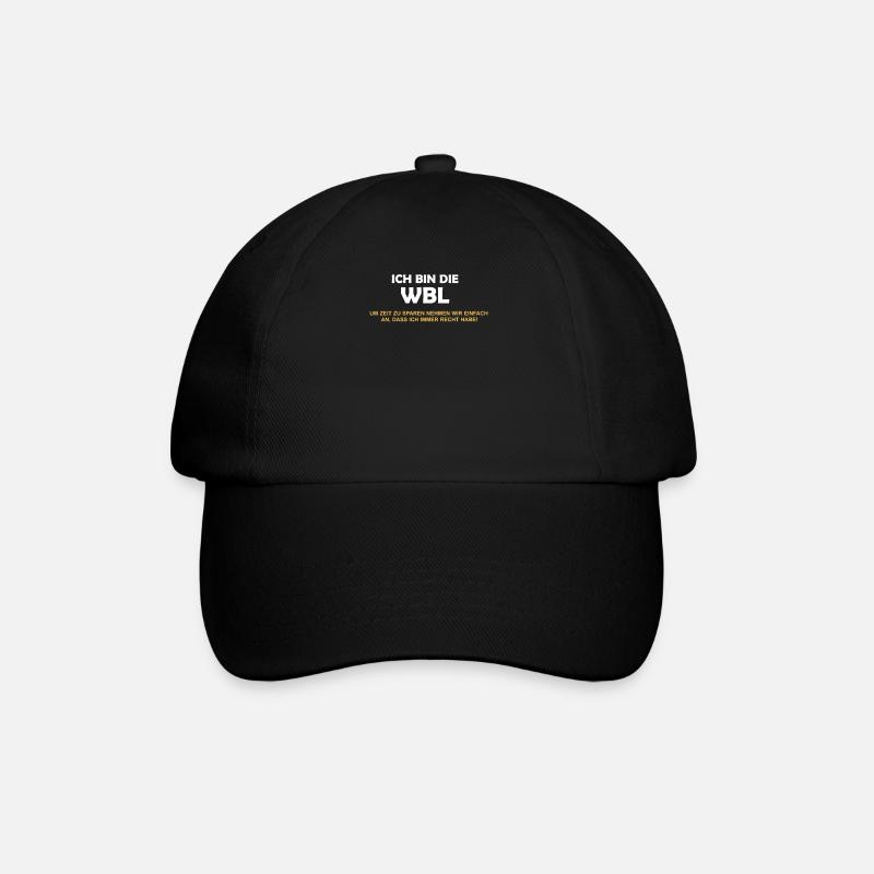 Wohnbereichsleitung WBL Recht Geschenk Pflege - Baseballkappe - Schwarz/Schwarz