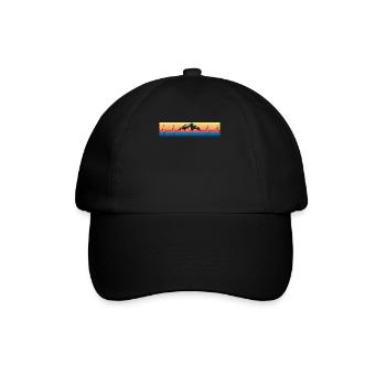 Berge Herzschlag - Baseballkappe - Schwarz/Schwarz - Vorne
