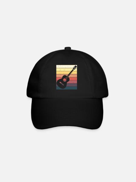 Gitarrenspieler Akustische Gitarre Geschenk - Baseballkappe - Schwarz/Schwarz