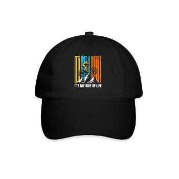 Mountainbiker Mountainbiking - Baseballkappe - Schwarz/Schwarz - Vorne