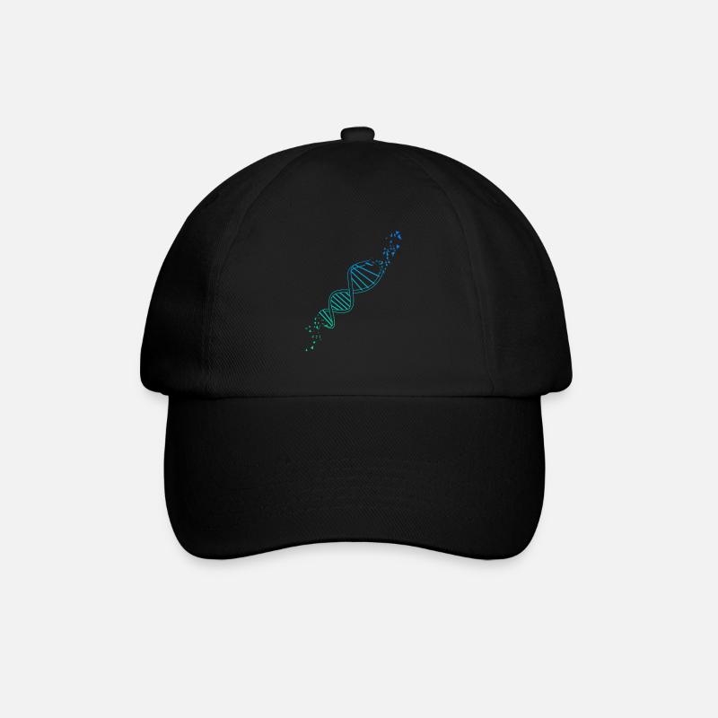 DNA Doppelhelix - Baseballkappe - Schwarz/Schwarz
