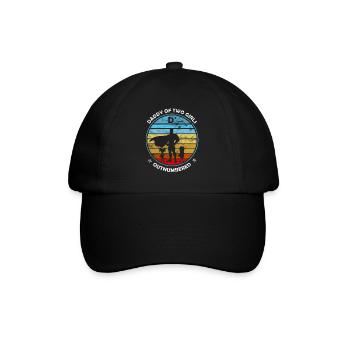 Father's Day Gift Daddy of Two Girls - Baseball Cap - black/black - Front