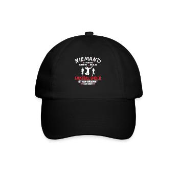 Faustball Fistball Faustballer Ist Perfekt Spruch - Baseballkappe - Schwarz/Schwarz - Vorne