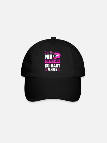 Go-kart Gokart Racing Geschenk - Baseballkappe - Schwarz/Schwarz